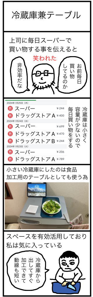 冷蔵庫兼テーブル